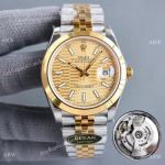 Clean Factory Super Clone 3235 Rolex Datejust 41mm Watch Gold Motif Beveled Bezel